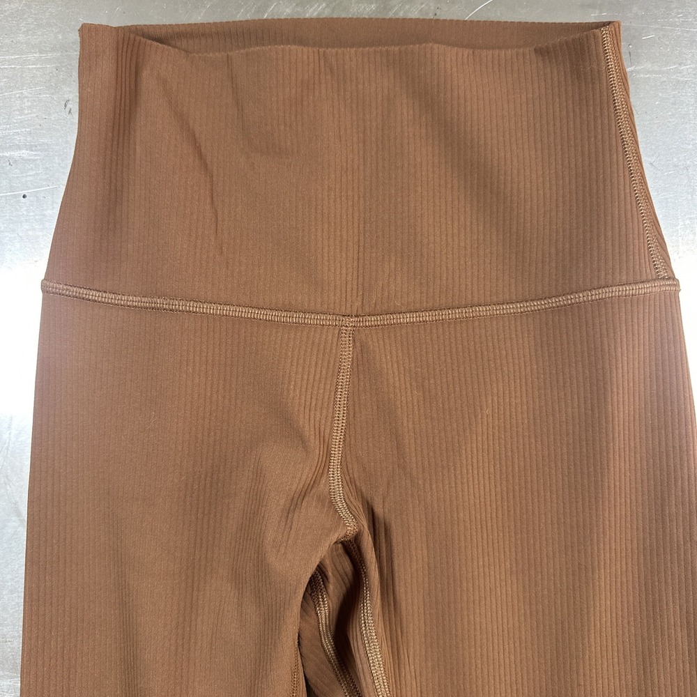 Lululemon Align High Rise Ribbed Pant Legging Women's Brown Size 2 EUC Inseam 25 - Picture 2 of 8